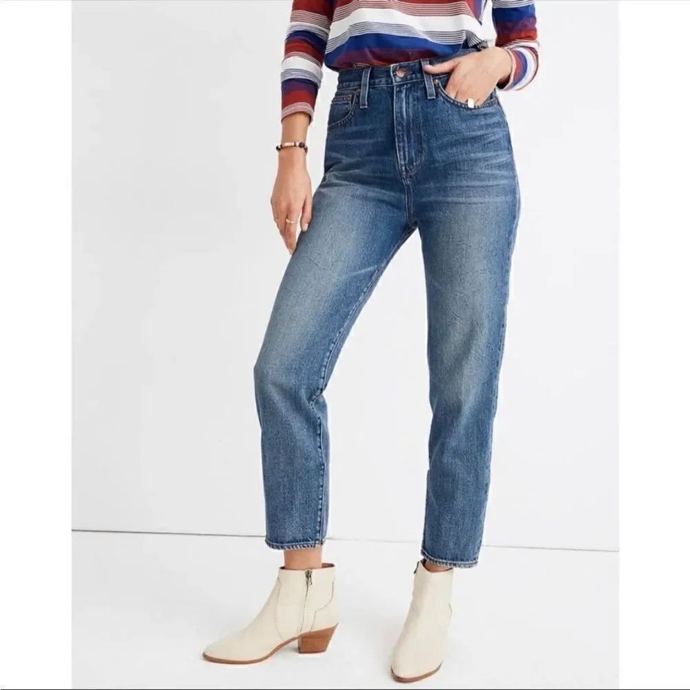 Madewell The Momjean in Downey Wash High Waist Easy Fit Women’s Size 26